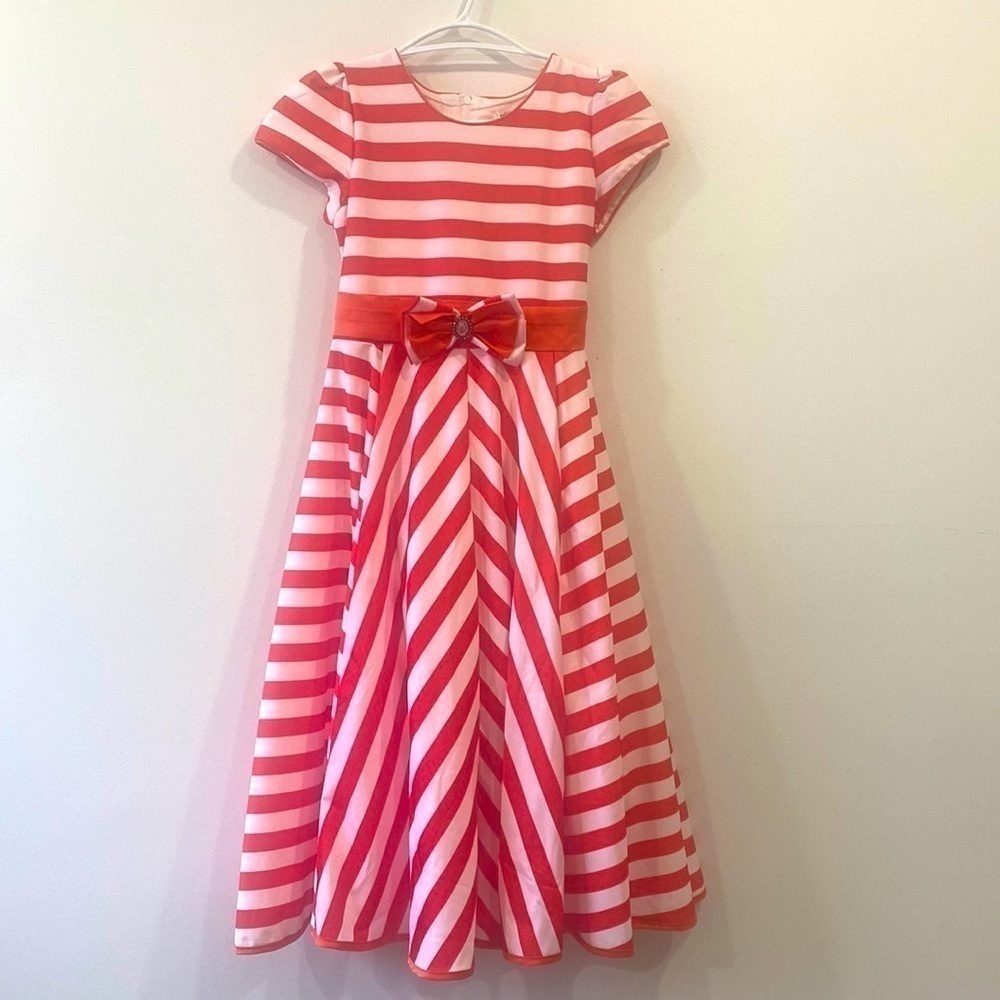 Nwt Youth Richie House Dress Red And White Stripes